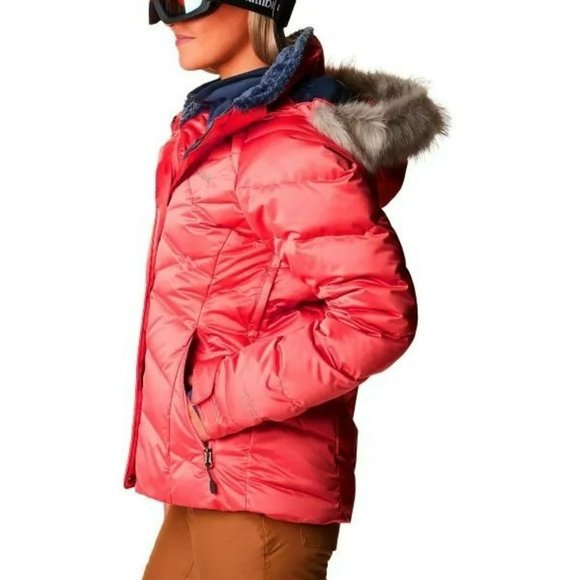 Columbia Sportswear Women's Lay D II Faux Fur Down Jacket in Neon Sunrise - Picture 6 of 10